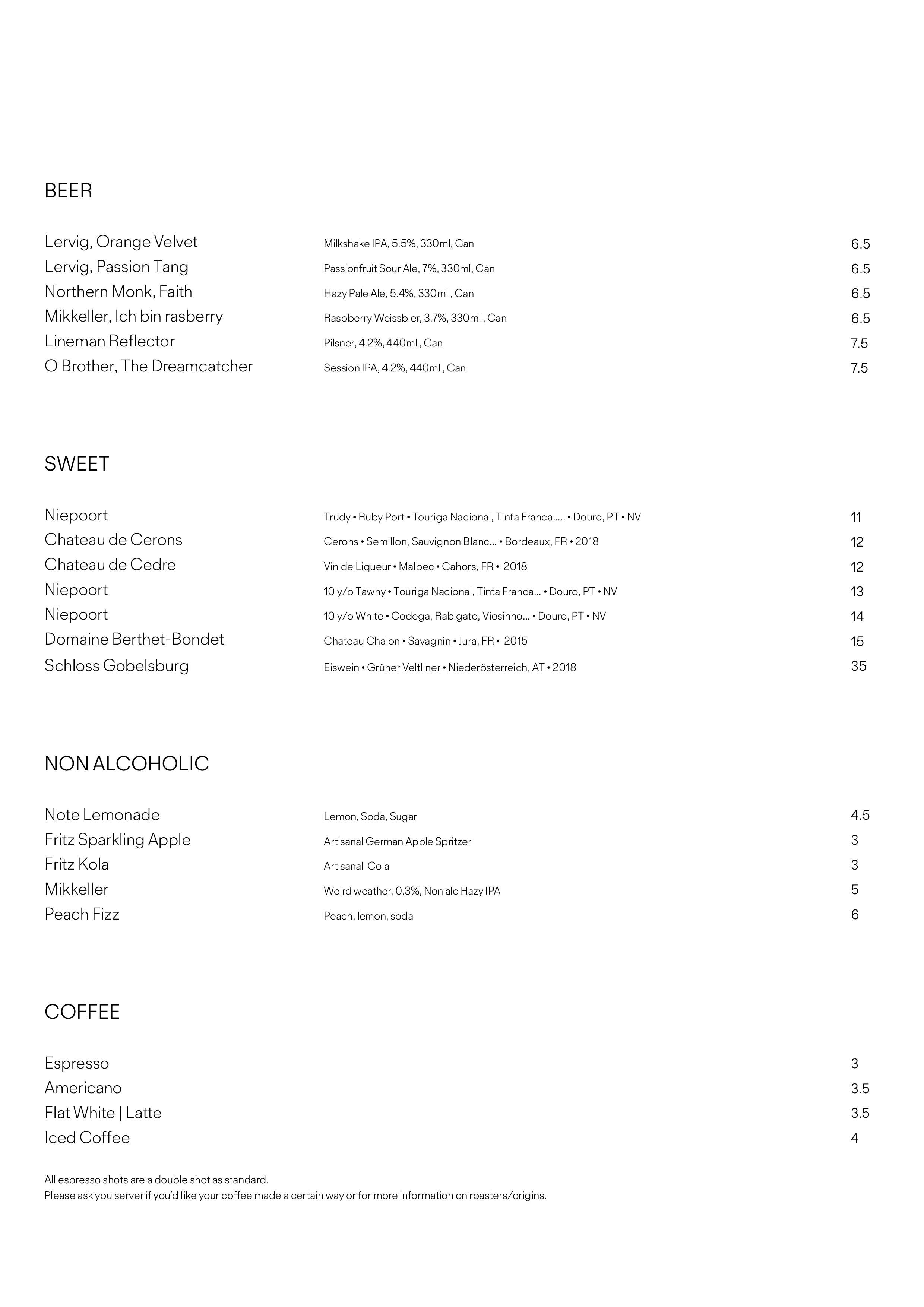 Menu Note File Menus – Note Dublin